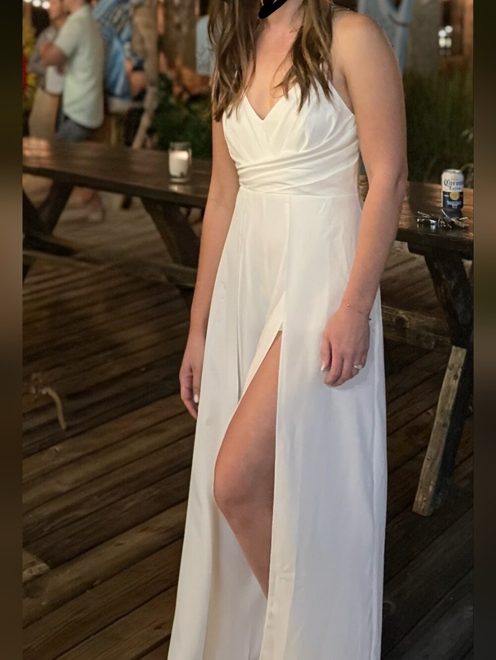Time for You White Pleated Split Leg Jumpsuit - Picture 5 of 9